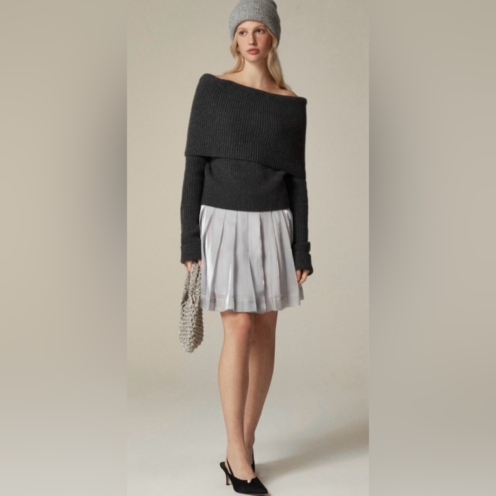 J.Crew Pleated organza mini skirt